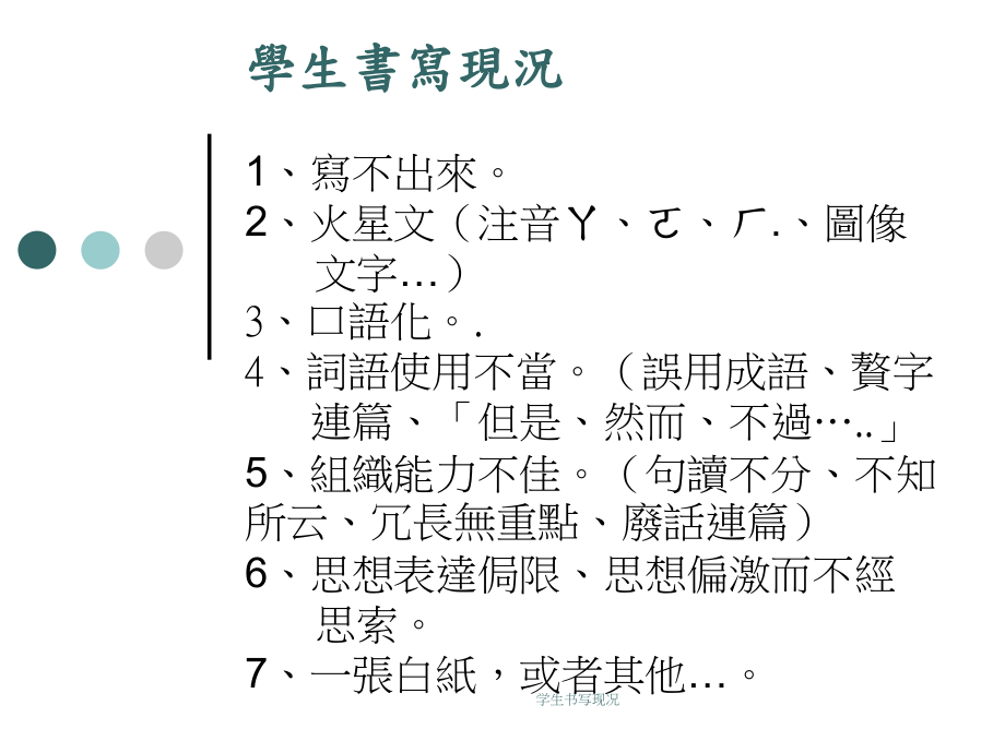 学生书写现况课件_第1页