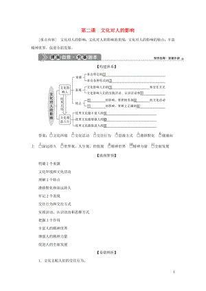 （選考）2021版新高考政治一輪復(fù)習(xí) 文化生活 第一單元 文化與生活 2 第二課 文化對人的影響教學(xué)案