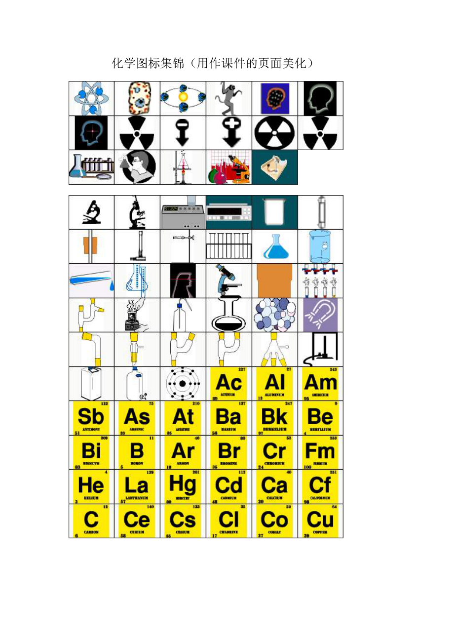 化学图标集锦2（用作课件的页面美化）_第1页