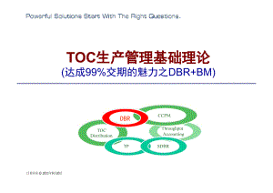 TOC生产管理基础理论课件