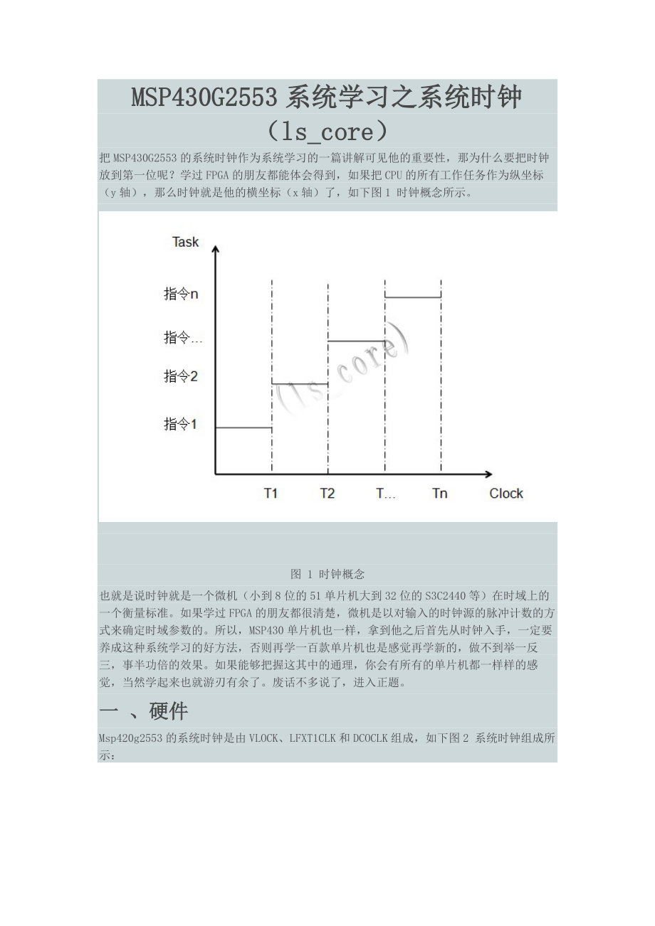 MSP430G2553系统时钟设置_第1页