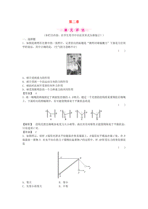 2011屆《》高三物理一輪復(fù)習(xí) 第二章 相互作用 單元評估 新人教版