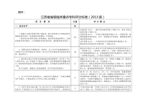 江苏省省级临床重点专科评分标准(2013版)