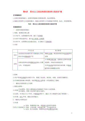 2020年高考?xì)v史 藝體生文化課 第二單元 西方的政治文明 2.6 資本主義政治制度在歐洲大陸的擴(kuò)展練習(xí)