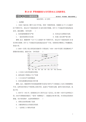 2021版高考?xì)v史一輪復(fù)習(xí) 專題十 20世紀(jì)世界經(jīng)濟(jì)體制的創(chuàng)新與調(diào)整 1 第28講 羅斯福新政與當(dāng)代資本主義的新變化練習(xí) 人民版