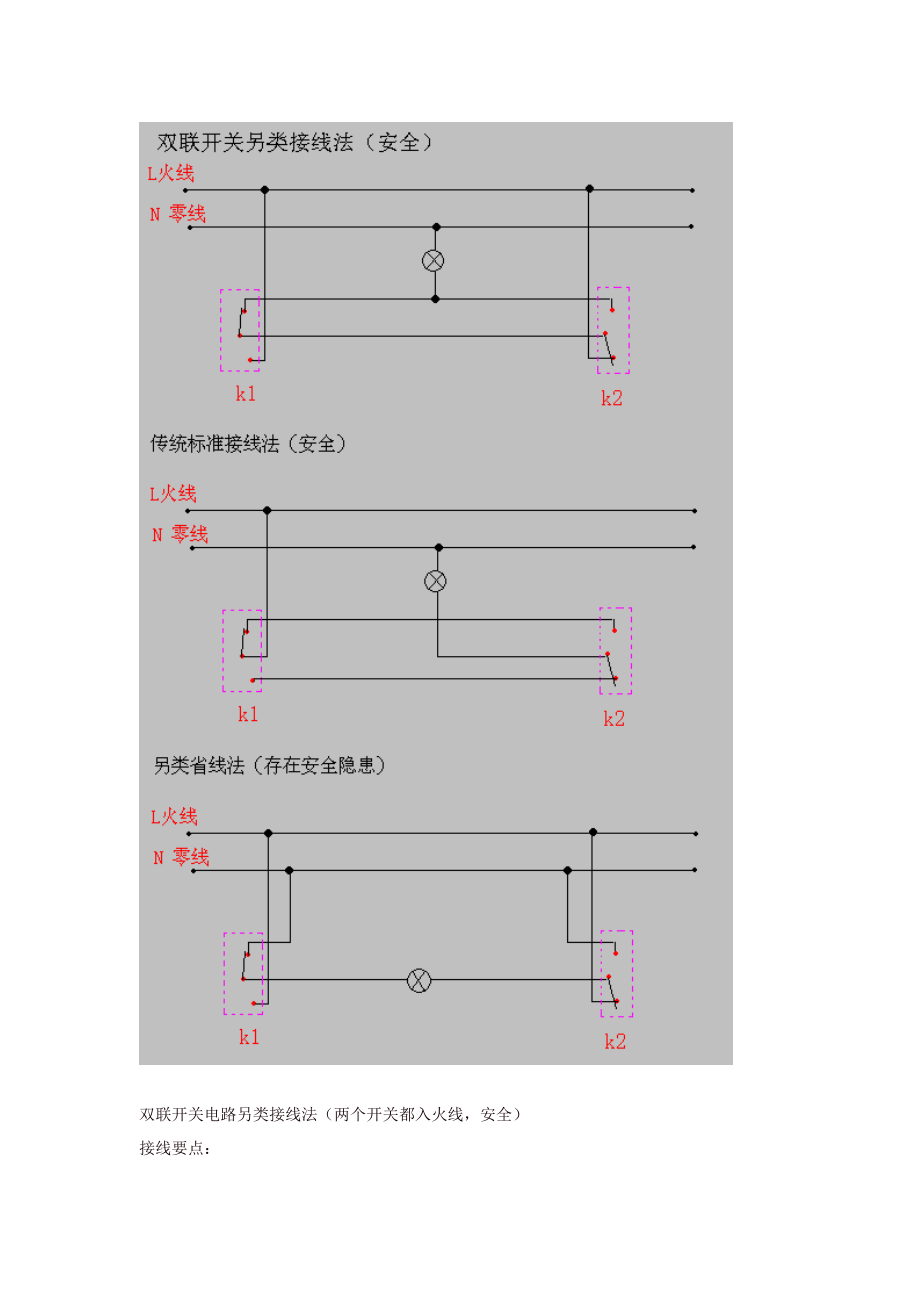 双联开关电路另类接线法_第1页