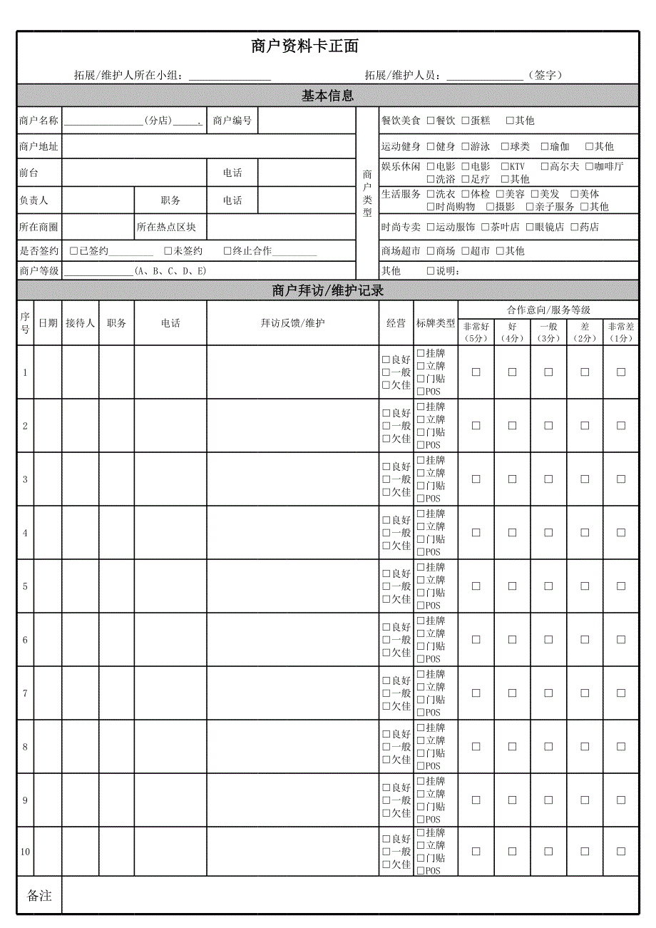 招商人員商戶拓展信息表5版0703_第1頁(yè)