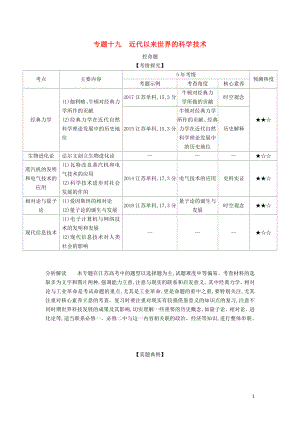 （江蘇專(zhuān)版）2020版高考?xì)v史一輪總復(fù)習(xí) 第五部分 世界現(xiàn)代史 專(zhuān)題十九 近代以來(lái)世界的科學(xué)技術(shù)講義