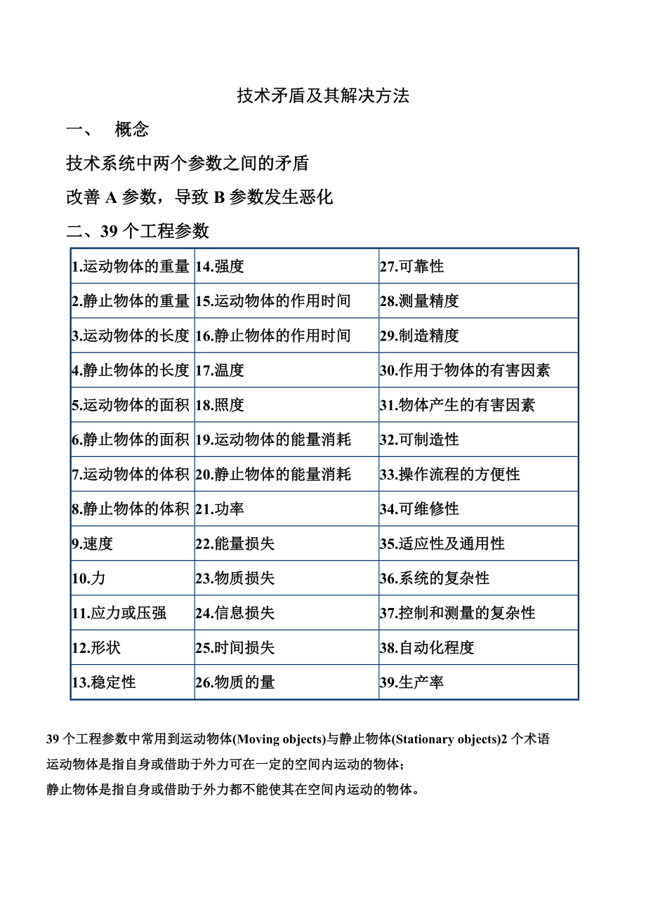 技術(shù)矛盾及解決方法(學(xué)生用)_第1頁