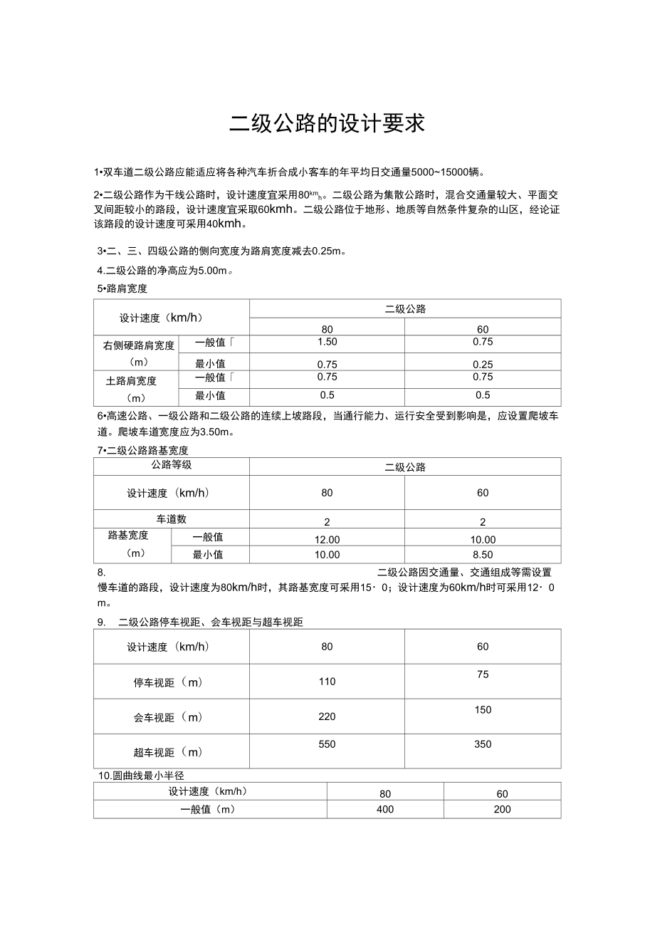 二级公路要求_第1页