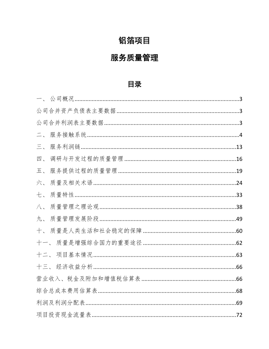 铝箔项目质量检验分析_第1页