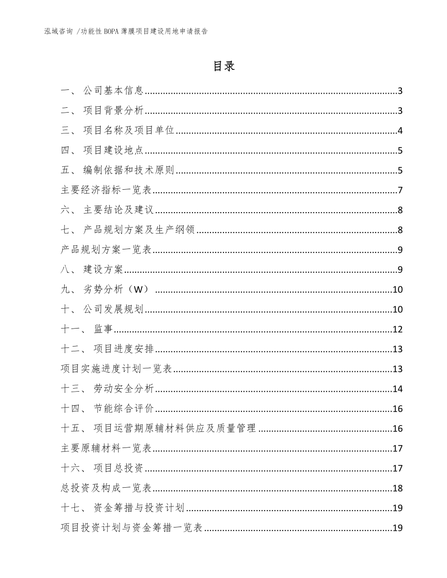 功能性BOPA薄膜项目建设用地申请报告【模板参考】_第1页